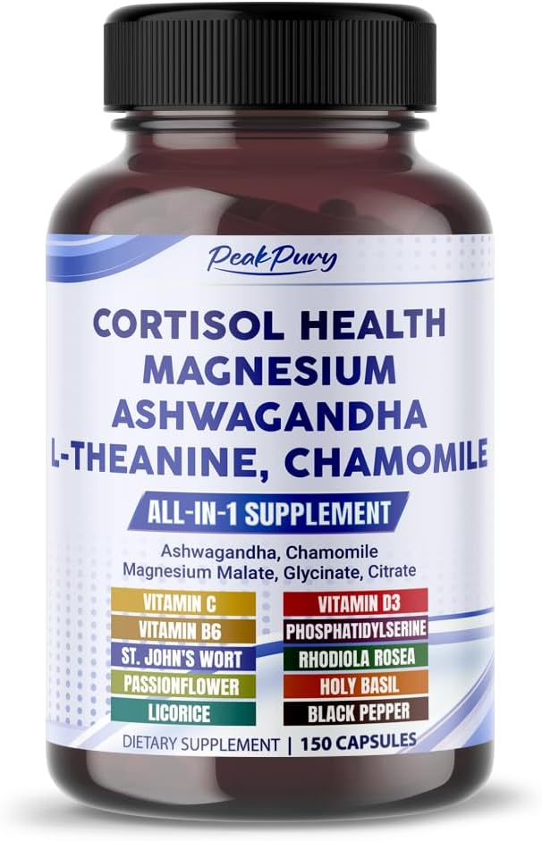 CORTEISOL salut Ashwagandha Magnesi Chamillamilla L-Theanine - Mat als EUA