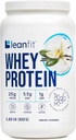 LeanFit WHEY protein Natural Vanilla - 100% syrovátkový protein prášek, 24g protein per Serving - Grass- Fed, gluten- Free, Low Carb, BCAA, Amino Acid - 23 Servings, 1.83 Pound Tub