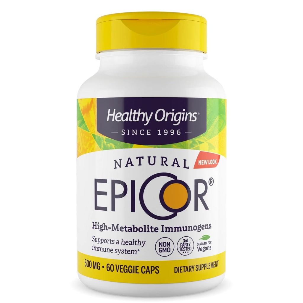 Healthy Origins EpiCor Dried Yeast 500 mg, 60 Veggie Caps