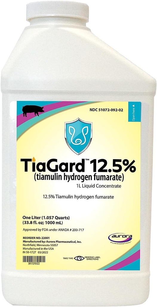 Aurora TiaGard 12,5% Liquid Concentrate, Generic for Denagard, 1L, One Liter