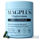 Magnesium Glycinate Complex Supplement, 900mg – 13-in-1 Magnesium L-Threonate, Citrate, Taurate & Malate for Women & Men – Liposomal Chelated Formula – Sleep, Muscle & Brain Support – 90 Capsules