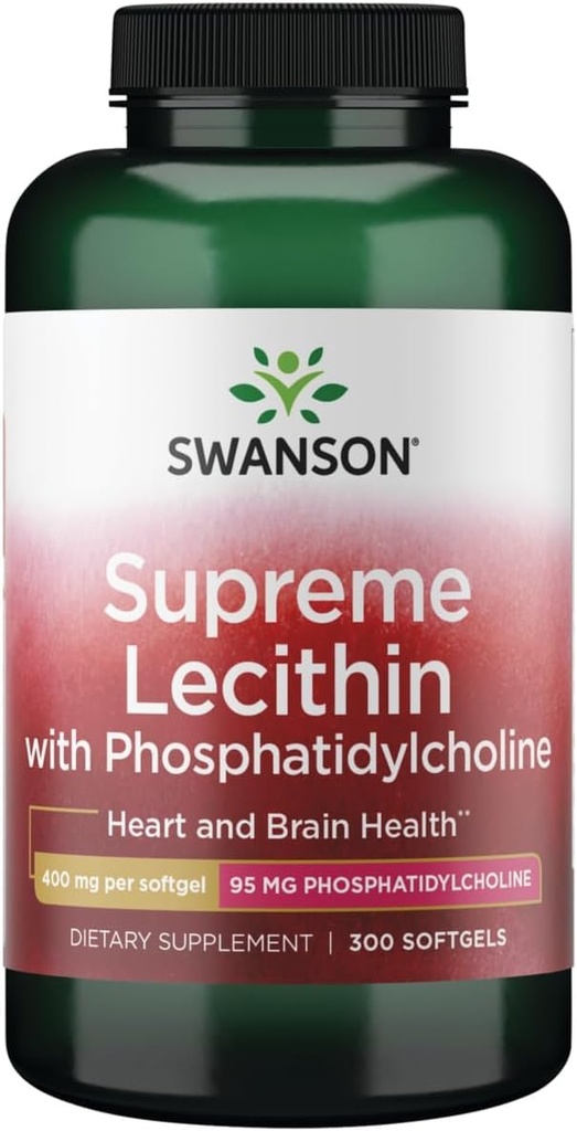 Swanson Supreme Lecithin with Phosphatidylcholine 300 Sgels
