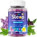 Kids Sleep Gummies, NO Melatonin Sleep Aid Gummies w/ Magnesium Glycinate, Magnesium Malate, L-Theanine, Lavender, B6, Zinc, D3K2 for Restful Sleep, Relax Brain & Muscle, Immune Support, Non-GMO 1Pack