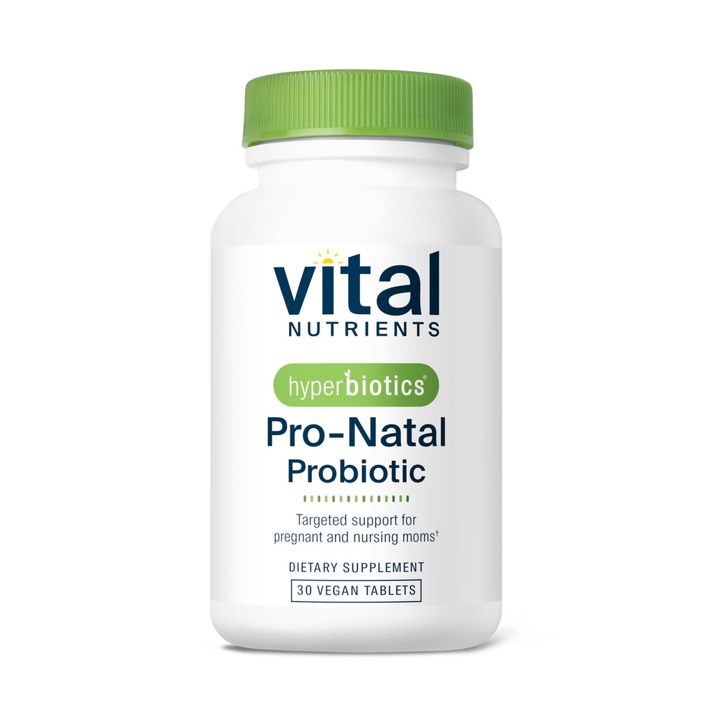 Hyperbiotics Vital Nutrients Pro-Natal Prenatal Probiotics for Women | Support for Occasional Nausea, Bloating, and Gas | Vegan Pregnancy Probiotic for Women | Gluten, Dairy, Soy Free | 30 Tablets