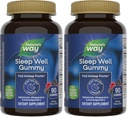 Nature's Way Sleep Well Melatonin and Magnesium Gummies,Sleep Support for Adults*,with Ashwagandha,Berry Flavored,90 Gummies,(Pack of 2)