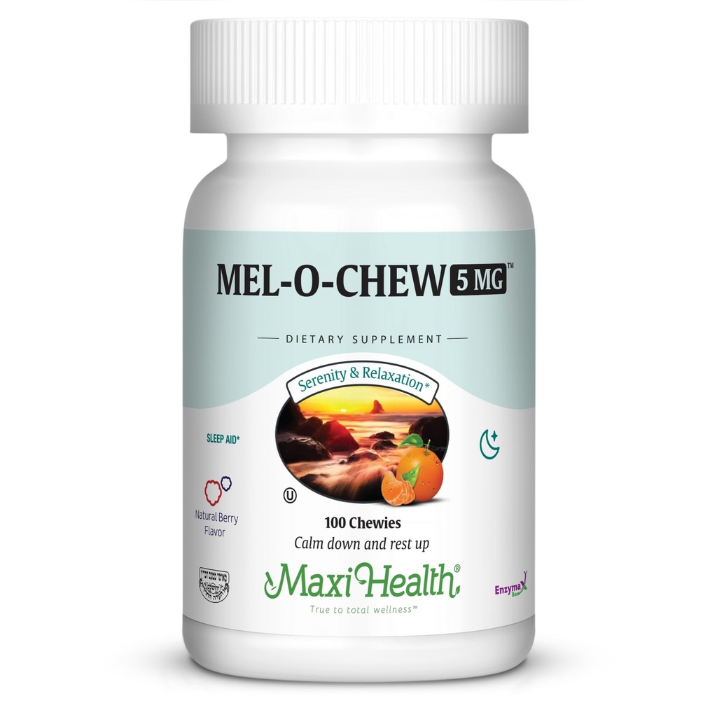 Maxi Health Melatonin 5mg Extra-Strength Fast Acting Melatonin – Encourage Natural Sleep with Melatonin'– Non-Habit Forming Sleep Support Kosher (100 Units)