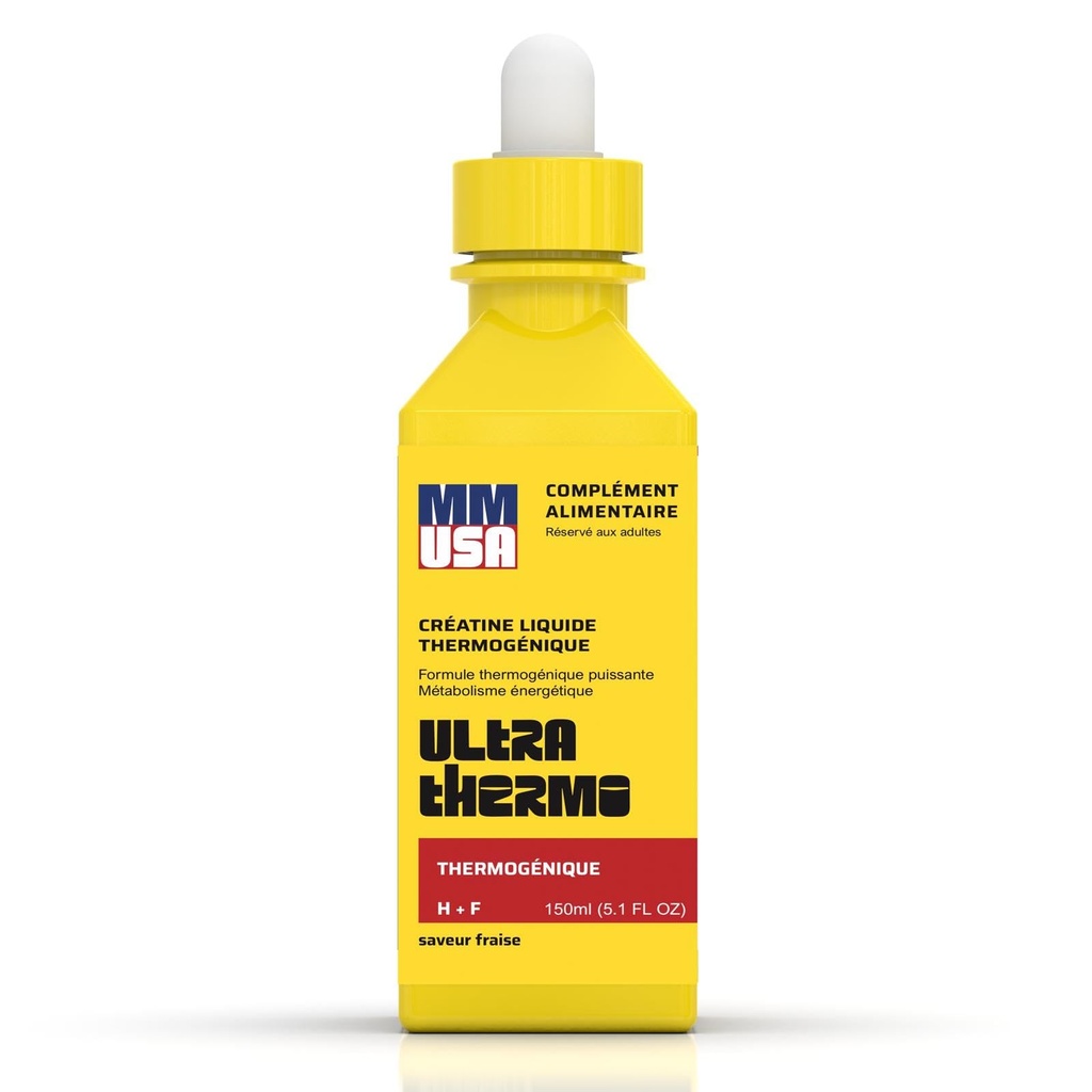 MMUSA Ultra Thermo Serum: Top Fat Burner & Metabolism Enhancer. Slim, Boost Energy, & Elevate Pre-Workout Performance. Thermogenic. Appetite Control. for Men & Women. Strawberry, 5.1 Fl Oz