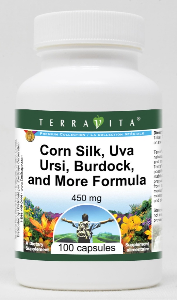 Corn Silk, Uva Ursi, Burdock, and More Formula - 450 mg (100 Capsules, ZIN: 517083)