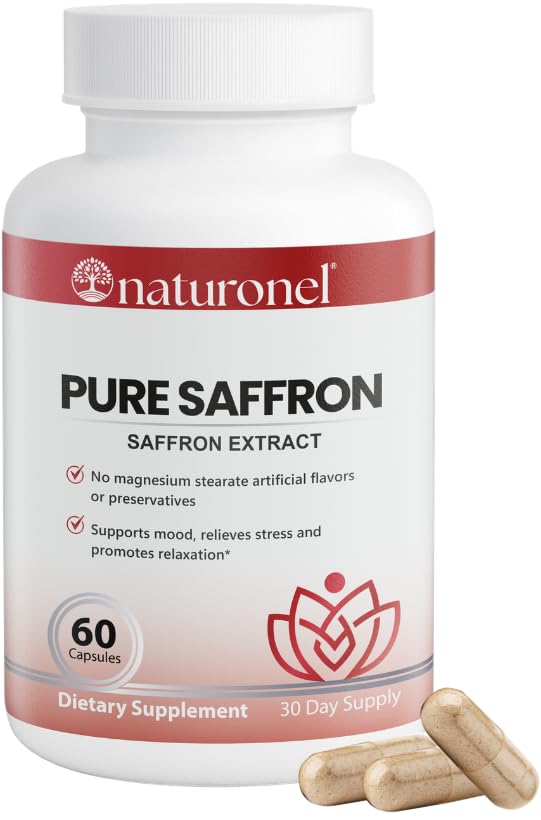Saffron Supplements - Boost Energy & Mood - Cravings Support – Energy & Mood Support - 88.5mg - Premium Saffron Supplements - Eye Support - Mood Support - 100% Pure Saffron Extract Capsules (1)