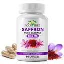 Daiasns Saffron Supplements - 100% Organic Saffron Extract 88.5mg per Serving with Crocins, Safranal & Safromotivines - Supports Mood, Energy, Vision & Focus, for Men & Women, 90 Vegan Caps