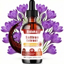 Liposomal Saffron Extract Drops, 90mg Organic Saffron with 0.3% Safranal, 60ml Vegan Gluten Free, No Alcohol No Sugar, 30 Servings