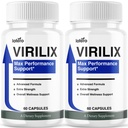 (2 Pack) Virilix Supplement Capsules For Men, High Performance Advanced Support Pills All-Natural Formula Maximum Wellness Strength for Health, Stamina, Drive, Confidence & Long Lasting Energy (120ct)