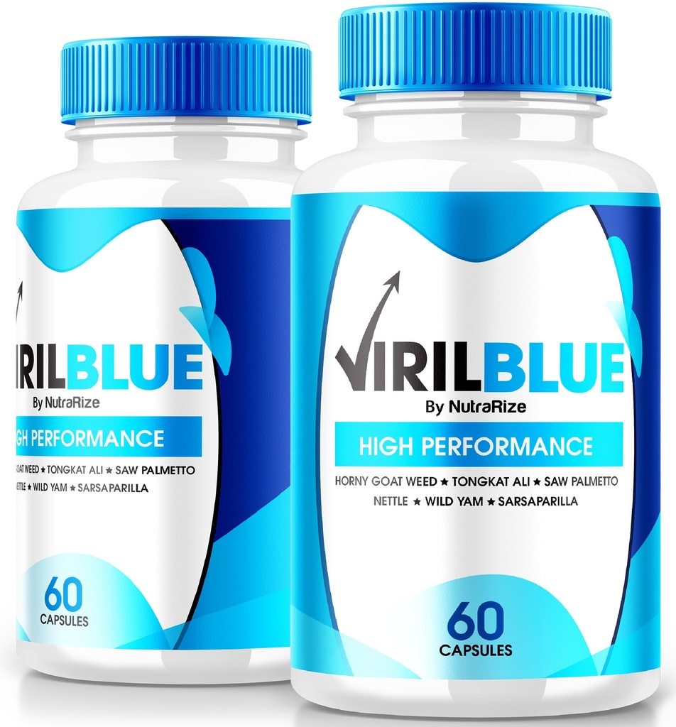 (2 Pack) VirilBlue Capsules for Men, Viril Blue Male Supplement, All-Natural Formula to Support Performance and Confidence, Premium Nutrition for Overall Health, Official Pills Review (120 Capsules)