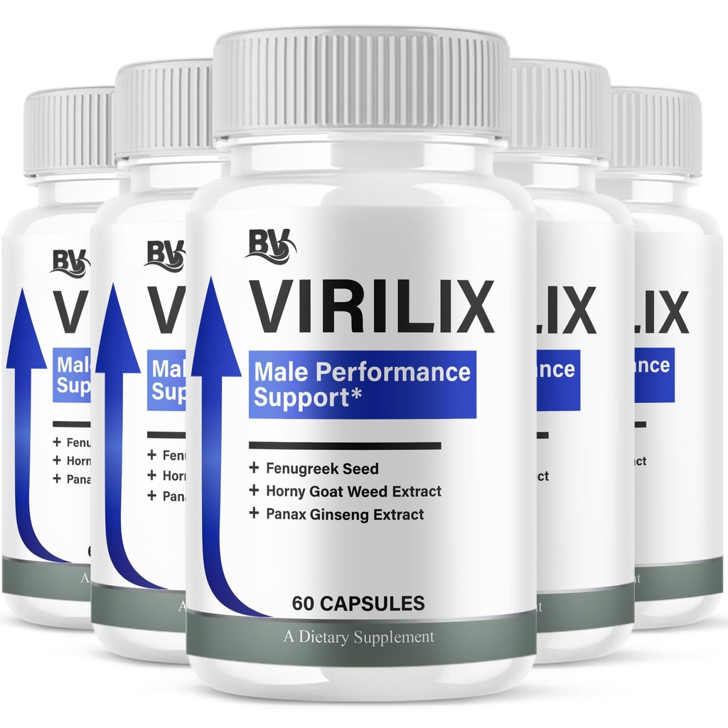 BLUE VIBE Virilix Premium Performance and Advanced Health Management Supplement Pills, Virilix Maximum Strength Daily Health Support and Overall Wellness Formula Supplement (5 Pack - 300 Capsules)