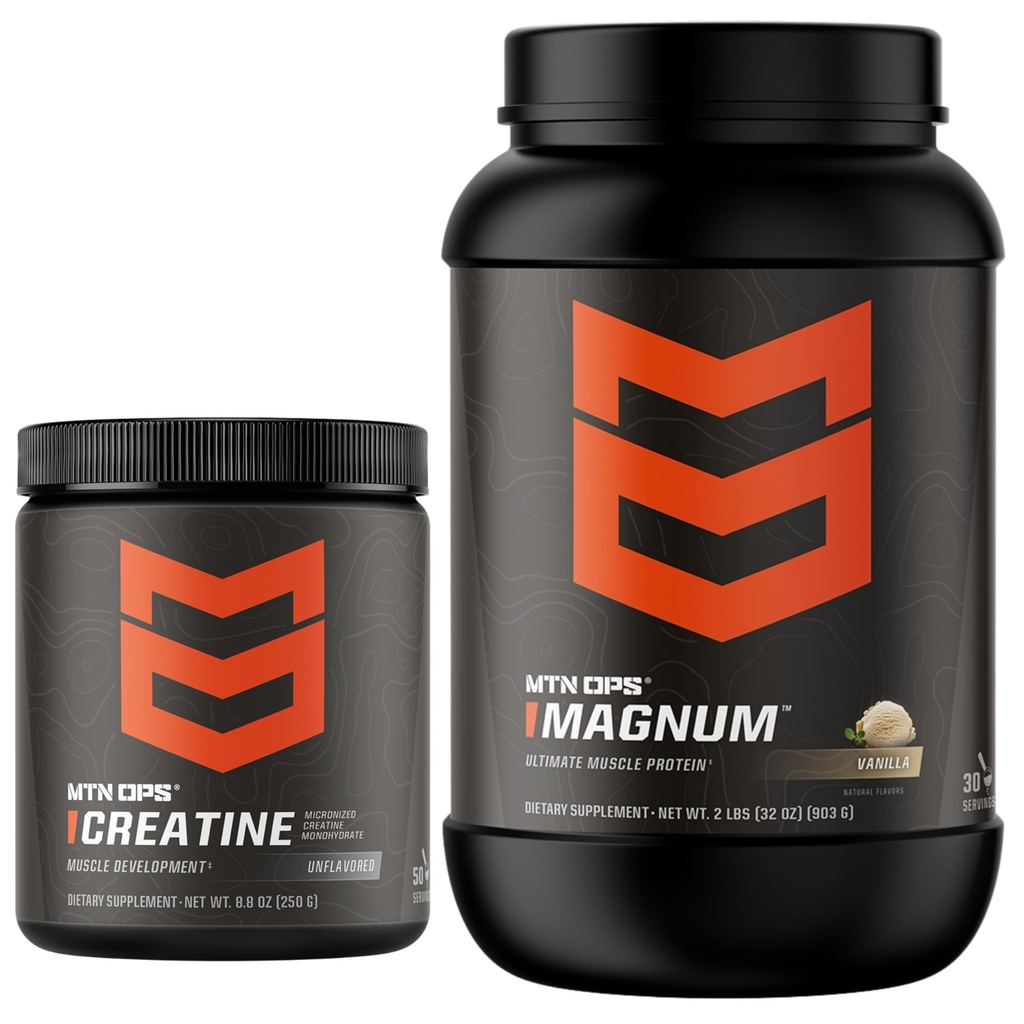 MTN OPS Creatine + Magnum Protein Vanilla Bundle