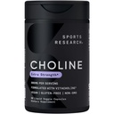 Sports Research ® Extra Strength Choline 800 mg - Essential Nutrient Featuring VitaCholine ® for Focus Support - Vegan Certified • Non-GMO • Gluten Free - 60 Liquid Capsules