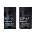 Sports Research® Cognitive Health Support Pack - Triple Strength Omega 3 Fish Oil EPA DHA Fatty Acids from Wild Alaskan Pollock & Magtein Magnesium L-Threonate