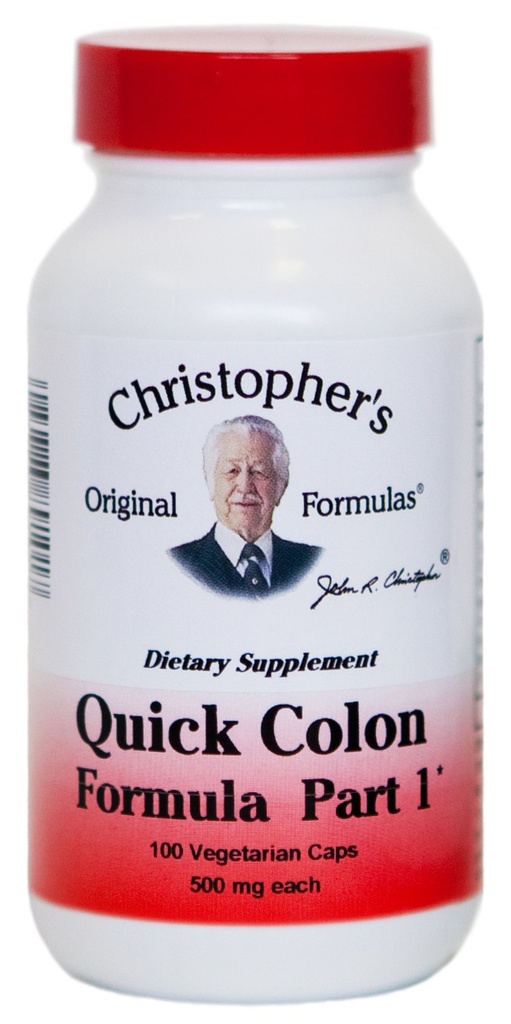 Christopher's Original Formulas Quick Colon Part 1, Colon Health Support, 100 Veg Caps
