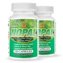 Nopal Capsules – Set of 2 Bottles, 240 Capsules | Pure & Authentic | Digestive, Cholesterol and Metabolic Support (Cápsulas de Nopal) Prickly Pear. High Potency 650mg per capsule.