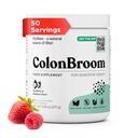 ColonBroom Psyllium Husk Powder (Strawberry & Raspberry, 50 Servings) - Colon Cleanse for Bloating Relief & Gut Health - Colon Broom Fiber Powder Drink - Vegan, Gluten Free Fiber Powder Supplement