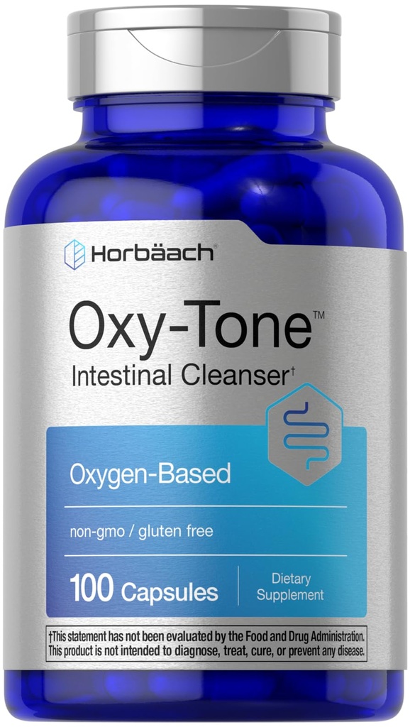 Horbäach Colon Cleanse | 100 Capsules | for Men and Women | Non-GMO & Gluten Free Colon Cleanser Pills for Adults | with Ozonated Magnesium