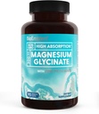 BioEmblem Magnesium Glycinate med Zink - 300mg Chelated Magnesium Supplement - High Absorption Vegan Non-GMO 2-in-1 Complex - Immune Support, Muscles, Nerves - 90 kapslar