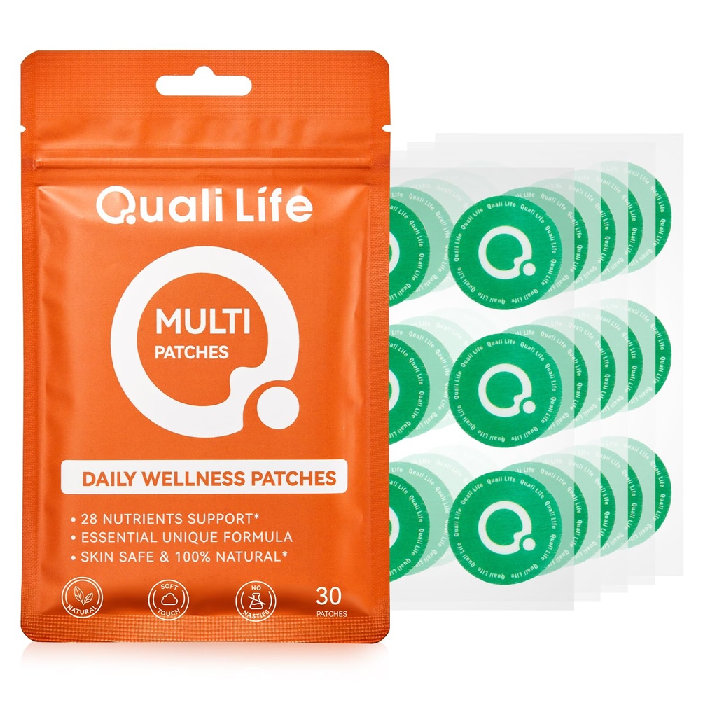 Multi Plus Topical Patch for Women & Men, Essential Daily Healthy Patches with D3&K2 for Hours Release, 28 Nutrients with Iron Support, 30 Days Supply