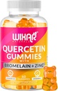 Quercetin Gummys - Quercetin 500 mg 配布洛梅兰,锌,维生素C&D3 - Quercetin Gummy 配辅 免疫支持和过敏 - 豁免助推 维生素补充 – 60 Chewable