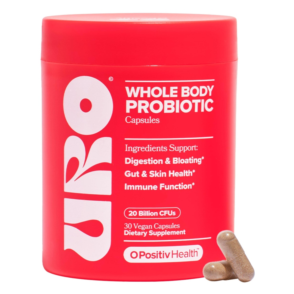 O Positiv URO Women’s Probiotic – All-in-one Probiotic for Women - Vaginal, Gut, Skin, and Oral Microbiome Health – 20B+ CFUs, Licorice Root, Dandelion – Non-GMO, Vegan, Gluten-Free – 30 Capsules