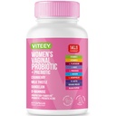 Viteey Vaginal Probiotic for Women – Women’s Probiotic + Prebiotic with Cranberry & D Mannose – Vaginal Health & Urinary Tract Support Supplement – 60 Capsules