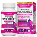 Probiotics for Women 50 Billion CFU – 10 Strains + Prebiotics for Vaginal Health, Digestive, Gut, PH Balance and Immune Health – Delayed Release Capsules, Non-GMO, Vegan, Support Nutrient Absorption