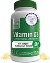 Vitamina D3 1.000iu 100 Mini Softgels per il massimo beneficio | 25mcg Cholecalciferol | 3rd Party Testato | Non OGM USP Grado in EVOO organico | Supporto per la salute immunitaria