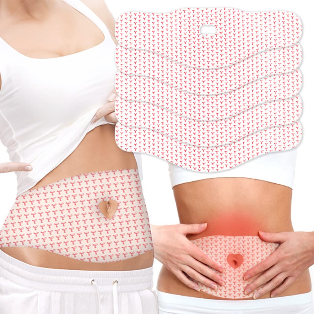 Natural 8-Hour Heating Spa Patch for Sensitive Skin, Tummy Sculpting Corset Wrap, 5 Count (0.02 Inch Thin)