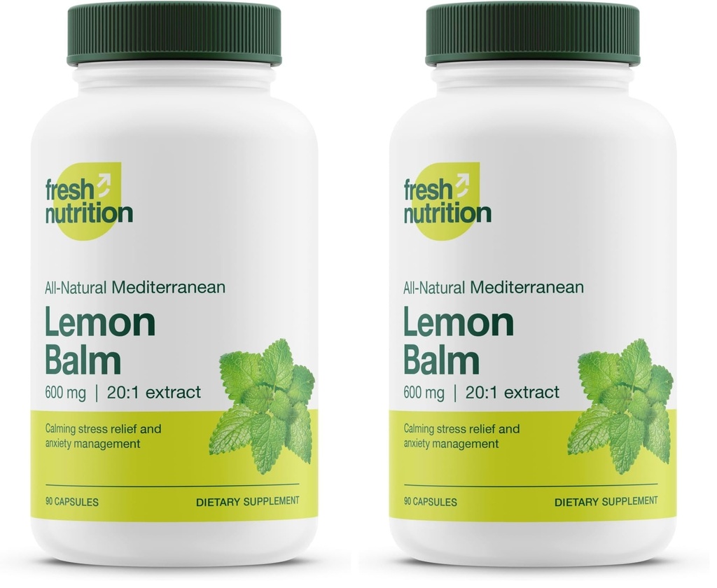 Fresh Nutrition Lemon Balm Extract Capsules. (Pack of 2)