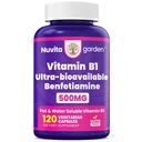 Benfotiamine 500mg - Fat Soluble Thiamine Vitamin B1-120 Caps (2 Months) - Supports Overall Health - Non-GMO - Gluten Free