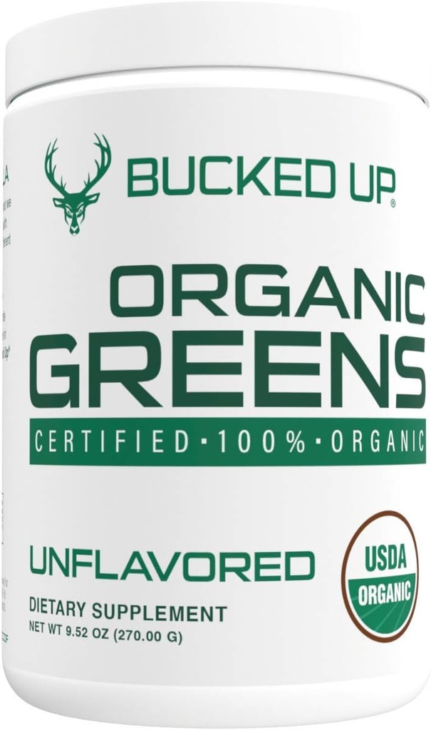 Greens Superfood Powder Unflavored | 8 Máis Esencial Mixed Greens | Certified 100% Organic | Chlorella, Spinach, Kale, Spirulina, Alfalfa, Broccoli, Wheat Grass, & Barley Grass | 30 SERV | 9.52 OZ