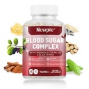 Blood Sugar Complex Supplement – Supports Healthy Blood Sugar in Normal Range, Natural with 20 Active Ingredients Including Cinnamon, Bitter Melon, Fenugreek Seeds & Vitamins, Non-GMO, 60 Capsules