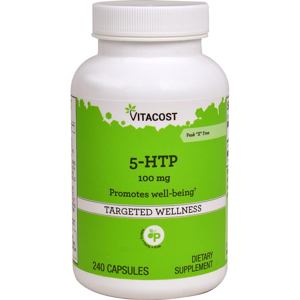 Vitacost 5-HTP, 100 mg, 240 Capsules