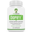VitaMonk Dopify Dopamine Supplement Dopamine Booster with Uridine Monophosphate, Mucuna Pruriens, L-Theanine, Tyrosine and More - No Artificial Fillers, Just Brain Food - 60 Capsules