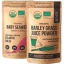 Barley Grass Juice Powder and Atlantic Dulse for Your Perfect Detox Smoothie, Premium Quality and Organic Certified