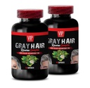 Stinging Nettle Root - Gray Hair Reverse Complex - Barley Grass Juice Powder, Stinging Nettle Root, PABA, Biotin, Vitamin B-6, Fo-Ti Root Powder, Saw Palmetto Berries 2 Bottles 120 Capsules