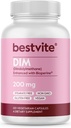 BESTVITE DIM (Diindolilmetano) 200mg com Bioperina (120 Cápsulas Vegetarianas) - Sem Stearates - Vegan - Não GMO - Glúten Grátis