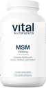 Vital Nutrients - MSM 1000 mg - Natural Form of Organic Sulfur - 240 Capsules