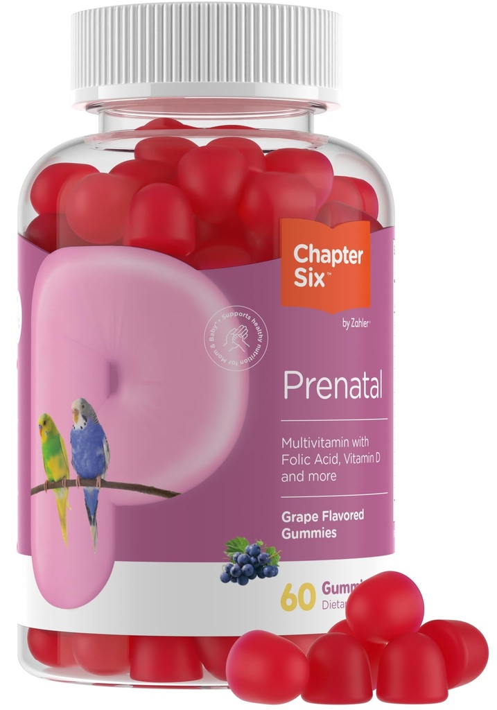 Zahler Prenatal Gummies - Supports Fetal Development for Expectant Mothers - Folic Acid & Vitamin A for Overall Health Support - Kosher, Gluten-Free & Vegetarian Friendly - 60 Gummies, 30 Servings