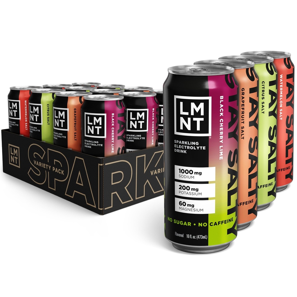 LMNT Sparkling Electrolyte Drink - Variety Pack | 12-Count