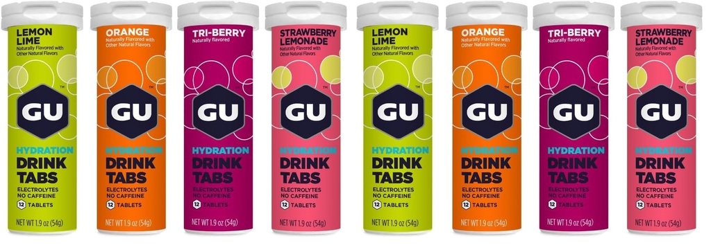 GU Energy Hydration Electrolyte Drink Tablets, Enhanced Endurance Sports Drink for Running, Cycling, Triathlon, 4-Count (48 Servings), Assorted Flavors, (Pack of 2)