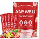 Electrolytes Powder Packets Sugar Free - Liquid Daily IV Drink Mix for Rapid Hydration & Party Recovery | 6 Vitamins & 7 Electrolytes | 20 Sticks | (20 Count (Pack of 1), V4-Strawberry)