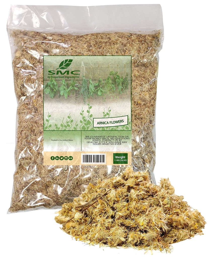 Naturejam Arnica Flowers-Arnica Mexicano 1 Pound-Mountain Daisy, Leopards Bane Bulk Bag