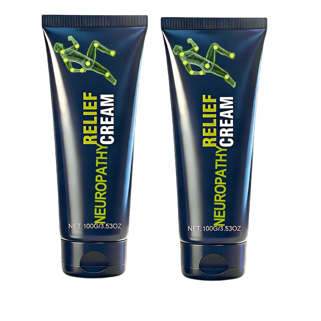 2 Pack Neuropathy Relief Cream, Nerve Comfort Lotion w/ Capsaicin/Arnica/Lavender for Soothing Foot/Leg/Joint Activities/Muscle/Knees/Lumbar, Tingling & burning Sensation, Easily Absorb, Light-Weight