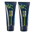 2 Pack Neuropathy Relief Cream, Nerve Comfort Lotion w/ Capsaicin/Arnica/Lavender for Soothing Foot/Leg/Joint Activities/Muscle/Knees/Lumbar, Tingling & burning Sensation, Easily Absorb, Light-Weight